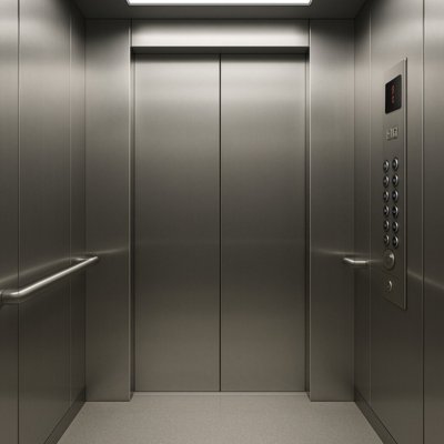 SILVER ELEVATOR CABIN