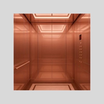 rose gold elevator cabinn